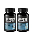 ESN Ashwa + KSM-66 Ashwagandha - Vegan Anti-Stress Capsules | 2 x 120 Count | Quality Tested in Germany - Buy Online on GoSupps.com
