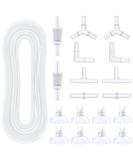 Pawfly 7.5m Aquarium Airline Hose Set - Standard Air Pump Accessories with Suction Cups & Check Valves for Optimal Ventilation (White) - Buy Online on GoSupps.com