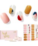 NAILOG Semi Cured Gel Nail Strips 34 pcs Salon-Quality Gel Nail Stickers Long Lasting Nail Wraps for Women with Soft Gel Finish Bliss Easter Special Design - Buy Online on GoSupps.com