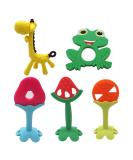Silicone Baby Teether (Pack of 5) - Animal Teething Toys for Babies - BPA Free & Soft Chew Toys - Buy Online on GoSupps.com