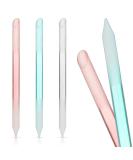 Professional Glass Cuticle Pusher Set - 3 Pieces Cuticle Remover Tool & Precision Nail File for Perfect Nail Care - Buy Online on GoSupps.com