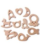 Organic Wood Teether Set for Infants - DIY Rattle Ring for Gum Relief and Toy Holder - Buy Online on GoSupps.com