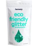 Hemway Eco-Friendly Biodegradable Glitter 100g - Vegan Sparkle for Face Eyes Body Hair & Crafts - Turquoise Festival Makeup Safe - Buy Online on GoSupps.com