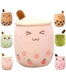 Kekeso Boba Plush Pillow - Soft Bubble Pearl Milk Tea Stuffed Toy Hugging Cushion (Pink, 35cm/13.77inch) - Buy Online on GoSupps.com