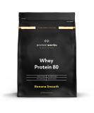Whey 80 Protein Powder Banana Smooth | Premium Protein | Low Sugar | 1kg | Proteinative by The Protein Works - Buy Online on GoSupps.com