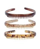 3 Pcs Resin Teeth Comb Headband - Fashionable and Durable Hair Accessories for Women - Buy Online on GoSupps.com