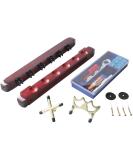 Wooden Cue Rack Set with Billiard Balls, Triangle Ball Rack, Diamond Rack, Chalks, and Spot Stickers - Pool Table Accessories - Buy Online on GoSupps.com