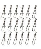 DCQQ 100 Pieces Stainless Steel Fishing Swivel - Ball Bearing Vertebrae Fishing Accessories for Freshwater | Quick Connect Angelkader (6#) - Buy Online on GoSupps.com