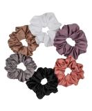 6 Pieces Satin Silk Scrunchies for hair  Big Hair Scrunchies Satin Hair Ties Ponytail Holder No Hurt Your Hair set7 - Buy Online on GoSupps.com