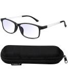 VVDQELLA Blue Light Blocking Reading Glasses for Men & Women - Anti-Glare Scratch-Resistant TR90 Lightweight Frame (Black 1pc 2.00x - Buy Online on GoSupps.com