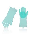 VGO Dishwasher Cleaning Sponge Gloves - Reusable Silicone Scrubber Heat-Resistant 1 Pair (Pink+Blue) - Si2142 - Buy Online on GoSupps.com
