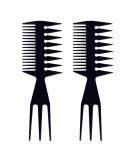 JdXun Wide Tooth Comb Set - 2 Antistatic Retro Combs for Curly & Wet Hair (Black) | Ideal for Long Hair Styling - Buy Online on GoSupps.com