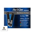 ReliOn Premier Blood Glucose Test Strips 100 Count Bundle with GABRENZ Fridge Magnet - Buy Online on GoSupps.com