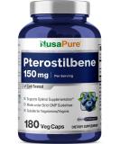 Pterostilbene 150mg 180 Veggie Caps (Non-GMO & Gluten Free) - Buy Online on GoSupps.com