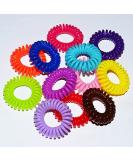 Miya Set of 10 Elastic Telephone Cable Hair Ties | Mini Plastic Spiral Hair Accessories & Bracelets - International Shipping Available - Buy Online on GoSupps.com