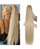 24-inch Clip-in Ponytail Extensions | Blond Long Hairpieces | Natural Art Braid Hair Extensions | Magic Paste Hairpieces (24/613) - Buy Online on GoSupps.com