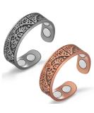 Cigmag Lymphatic Drainage Magnetic Ring - Copper Adjustable with Removal Tool and Gift Box - Tree of Life Design - Buy Online on GoSupps.com
