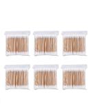 Biodegradable Cotton Swabs - 600 Pack Bamboo with Wooden Handles | Eco-Friendly Makeup Ear Cleaning & Wound Care Tools - Buy Online on GoSupps.com