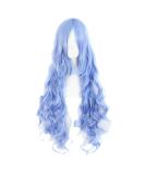 MapofBeauty 32 Long Light Blue Spiral Curly Cosplay Costume Wig - Perfect for Anime Parties & Halloween - Buy Online on GoSupps.com