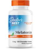 Buy Doctor's Best Melatonin 5mg Chewable Tablets - Natural Mint Flavor (120 Count) - Buy Online on GoSupps.com