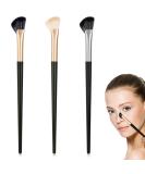 Angled Concealer Brush Set | Nose Contour & Under Eye Brush | Small Contour & Blush Brush - Black - Buy Online on GoSupps.com