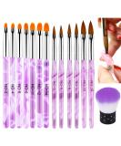 Buy Ebanku 14 PCs Professional Nail Brush Set for Gel & Acrylic Nail Art - International Shipping Available - Buy Online on GoSupps.com