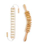 Heethycool Anti-Cellulite Massage Roller Kit - Maderoterapia Lymphatic Drainage Tools | Wooden Massage Scooter & Rope - 2 PCs - Buy Online on GoSupps.com