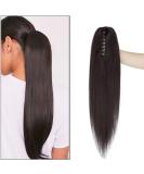 Real Hair Ponytail Extension - 100% Remy Clip-In Braid Natural Black #1B | 16 (40cm) Sego Hair Extensions for Effortless Style - Buy Online on GoSupps.com
