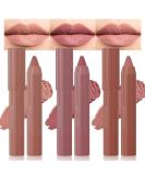 Matt Nude Lipstick Lipliner Crayons Set - Velvet Smooth Matte Pencils | Waterproof & Long-lasting - 3 Colors (#02 #04 #06) | International Shipping - Buy Online on GoSupps.com