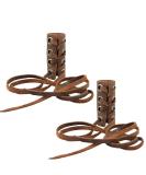 Hide & Drink Leather Hair Ties (2 Pack) / Ponytail/Braid Holder/Wraps/Long Hair Accessories Handmade Includes 101 Year Warranty (Bourbon Brown) - Buy Online on GoSupps.com
