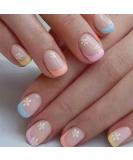 Hkanlre Square French Press on Nails Short Cute Fake Nails Acrylic Flower False Nails for Women and Girls 24PCS style 3 - Buy Online on GoSupps.com
