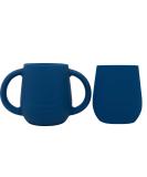 BraveJusticeKidsCo. Silicone Baby-Led Weaning Drinking Cups (2 pack, Blue Fusion) - Buy Online on GoSupps.com