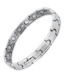 RainSo Strong Therapeutic Magnetic Bracelet for Women - Silver Titanium Magnetic Bracelet for Pain Relief & Wellness - Buy Online on GoSupps.com