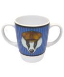 Rosa Lifestyle Two Handled Melamine Mug 400ml/14oz Capacity - Daily Living Mobility Aid for Elderly, Dementia, Arthritis & Weak Grip - Buy Online on GoSupps.com