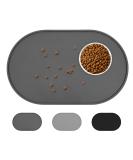 LDYOEN Dog & Cat Bowl Underlay - Waterproof Silicone Feeding Mat 48x30cm - Slip-Resistant Dark Gray - Buy Online on GoSupps.com