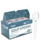 PSTVITA Heavyweight Clear Plastic Soup Spoons - Pack of 100 | Disposable Utensils for Party Supply - Buy Online on GoSupps.com
