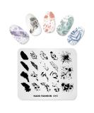 Alexnailart Nail Art Stamping Plate FA015 - Feathers Fashion Design Template - Buy Online on GoSupps.com