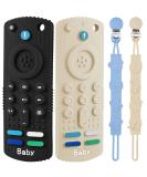 Hotut Baby Remote Control Bite Ring - 2 Pack BPA-Free Silicone Dental Aid with Pacifier Chains - Safe Baby Toys for 3 Months+ - Buy Online on GoSupps.com