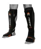 Meister Edge Leather Instep Shin Guards w/Gel Padding (Black, S/M) - Pair - Buy Online on GoSupps.com