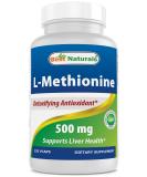 Best Naturals L-Methionine 500mg - 120 Veggie Capsules | Premium Quality - Buy Online on GoSupps.com