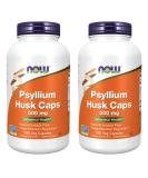 Now Foods Psyllium Husk 500mg - 1000 Capsules (2 Pack) - Buy Online on GoSupps.com