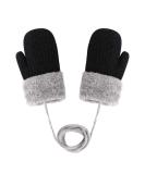 IPENNY Toddler Magic Stretch Mittens Thick Plush Lined Winter Baby Boys Girls Knitted Gloves Warm Fluffy Full Finger Gloves Cold Weather Ski Gloves for 0-6 Y Style H-Black L*W: 12*7cm for 0-3Y - Buy Online on GoSupps.com