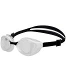 Shop Arena Air-Bold Swipe Swimming Goggles | Unisex UV Protection Glasses with Anti-Fog & Air Seals - Large Size Clear White Black - Buy Online on GoSupps.com