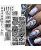 Mwoot 3Pcs Geometry Nail Art Stamping Plate Set Lines Theme Template Nail Art Stencil Manicure Print Tool - Buy Online on GoSupps.com