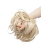 Updo Hair Extensions - Ponytail Hair Tie for Women | 80g Ash Bl blonde to Bleach Blonde - Buy Online on GoSupps.com