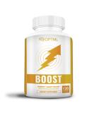 OPTML Boost: 100mg Caffeine & 200mg L-Theanine Energy Pills for Focus & Mood 120 Capsules No Crash No Jitters - Buy Online on GoSupps.com