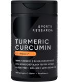 Sports Research Turmeric Curcumin C3 Complex - Softgels with Bioperine Black Pepper Extract & Organic Coconut Oil, Standardized 95% Curcuminoids - Non-GMO Verified & Gluten Free - 500mg, 120 Count - Buy Online on GoSupps.com