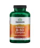 Swanson Balance B-50 Complex â€“ 250 Capsules | Premium Vitamin B Supplement for Energy & Wellness - Buy Online on GoSupps.com