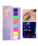 Handaiyan Face Body Paint Palette - 8 Water-Soluble Colors for Halloween & Festivals - Matte Finish Bright Makeup - Buy Online on GoSupps.com