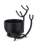 Grooming Shaving Kit for Men Strong Razor and Brush Stand with Stainless Steel Shaving Soap Bowl Dad Gifts Boyfriend Gifts Husband Gifts for Him Black - Buy Online on GoSupps.com